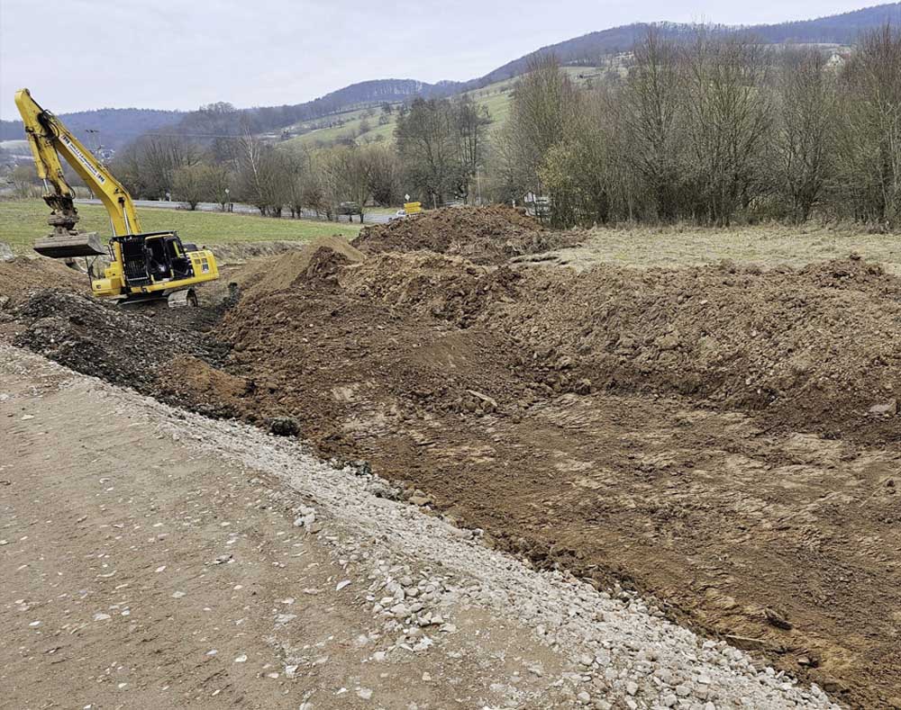 Baubeginn Feuerwehrhaus der Feuerwehr Mömbris-Hutzelgrund